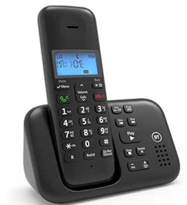 BT 3960 Cordless Landline House Phone, Home Phone, Nuisance Call Blocker, Do Not Disturb button, Answer Machine, Single Handset Pack